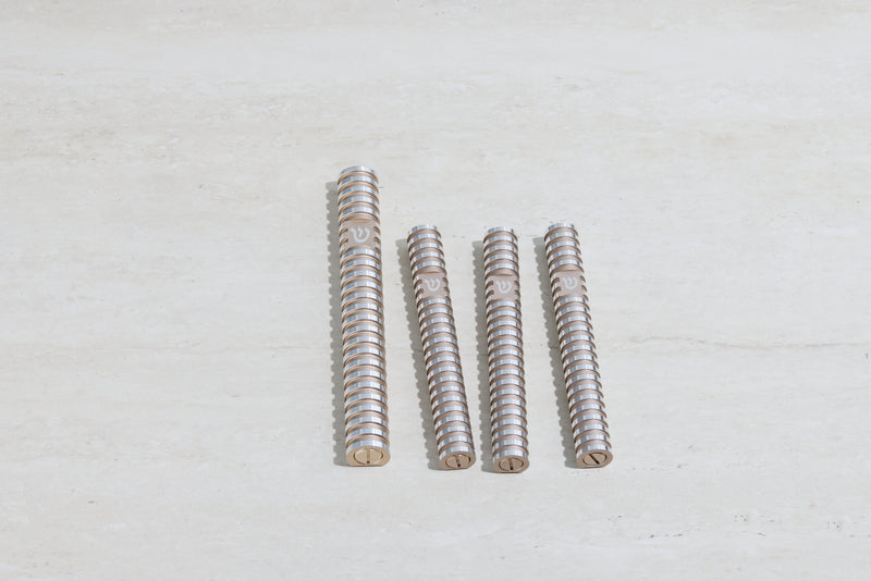 סט בתי מזוזה עיגול מחורץ בסגנון Grooved