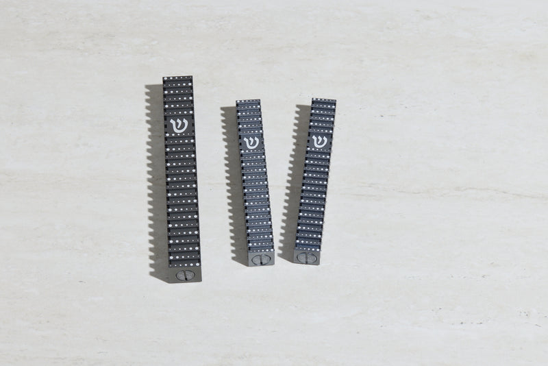סט בתי מזוזה ריבוע מחורץ בסגנון Grooved