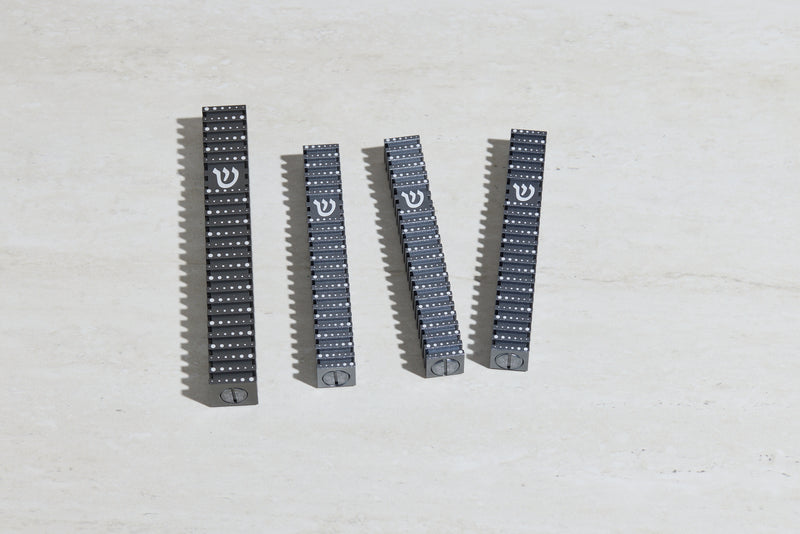 סט בתי מזוזה ריבוע מחורץ בסגנון Grooved