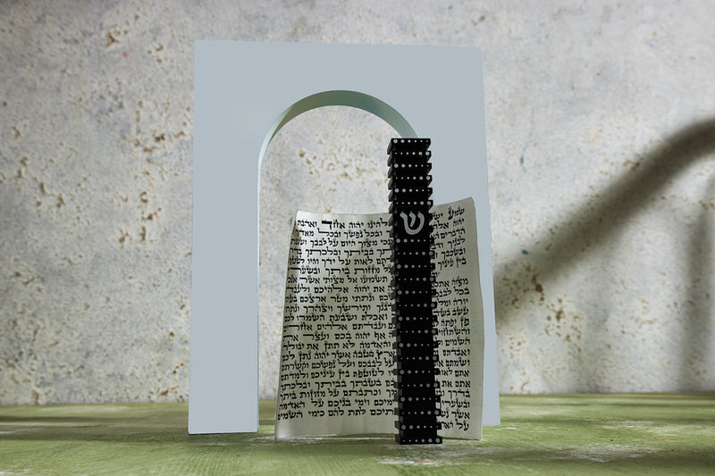 בית מזוזה ריבוע מחורץ בסגנון Grooved