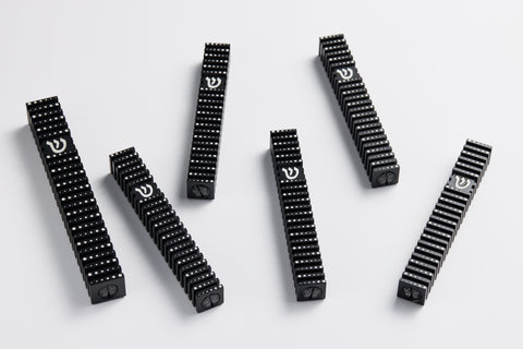 בית מזוזה ריבוע מחורץ בסגנון Grooved (SET)