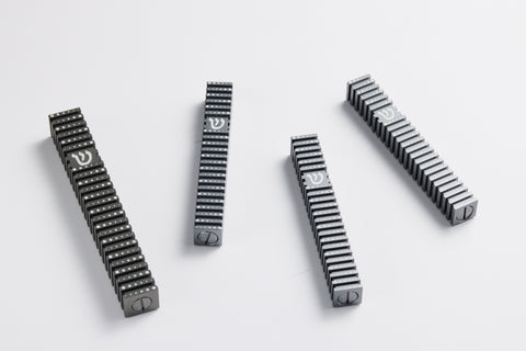 בית מזוזה ריבוע מחורץ בסגנון Grooved (SET)