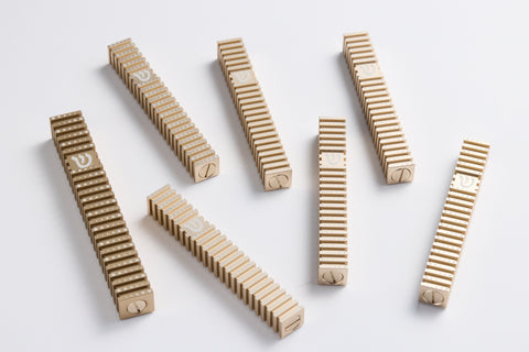 בית מזוזה ריבוע מחורץ בסגנון Grooved (SET)