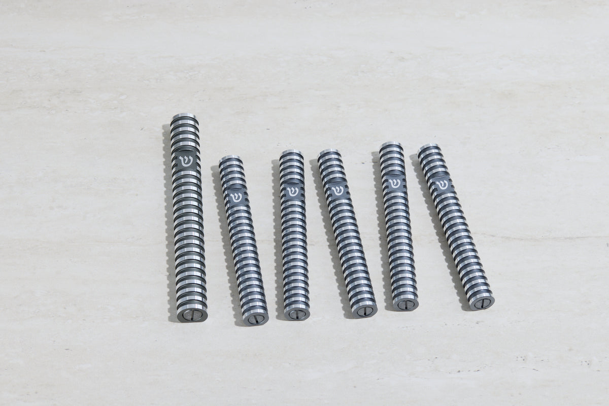 סט בתי מזוזה עיגול מחורץ בסגנון Grooved