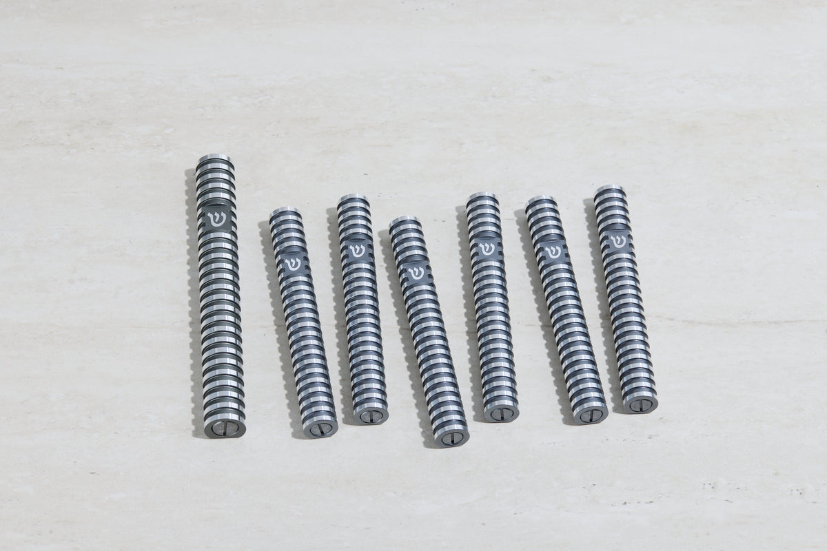 סט בתי מזוזה עיגול מחורץ בסגנון Grooved