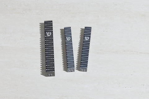 סט בתי מזוזה ריבוע מחורץ בסגנון Grooved