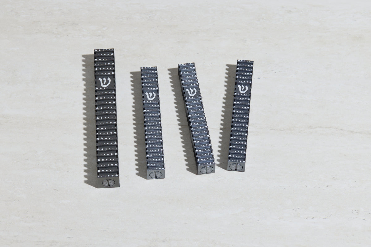 סט בתי מזוזה ריבוע מחורץ בסגנון Grooved