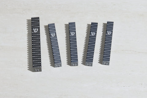 סט בתי מזוזה ריבוע מחורץ בסגנון Grooved