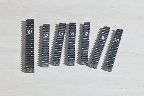 סט בתי מזוזה ריבוע מחורץ בסגנון Grooved