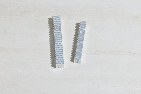 סט בתי מזוזה ריבוע מחורץ בסגנון Grooved