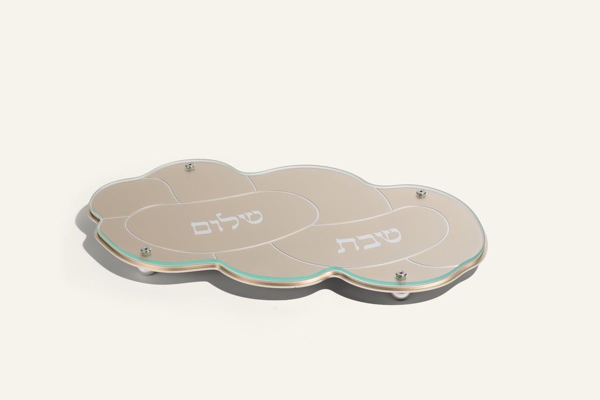 מגש חלה בצורת חלה לשבת וחג