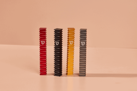 בית מזוזה ריבוע מחורץ בסגנון Grooved