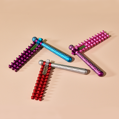 רעשן מסוגנן לפורים Waffle פוקסיה